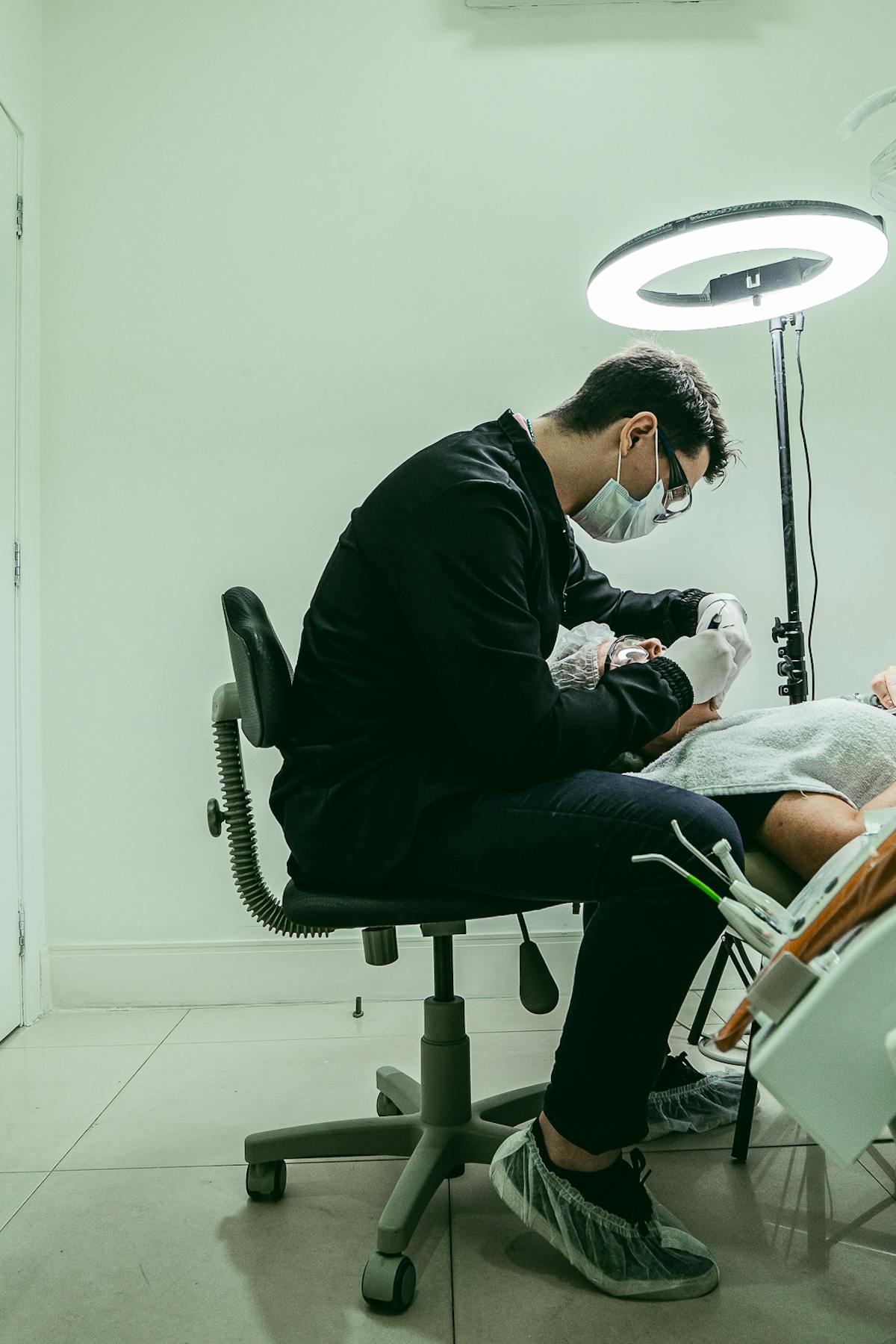 A Man Having Dental Treatment